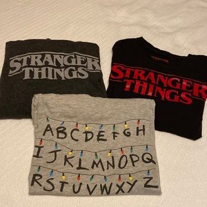 Lot of Stranger Things tops size Small
